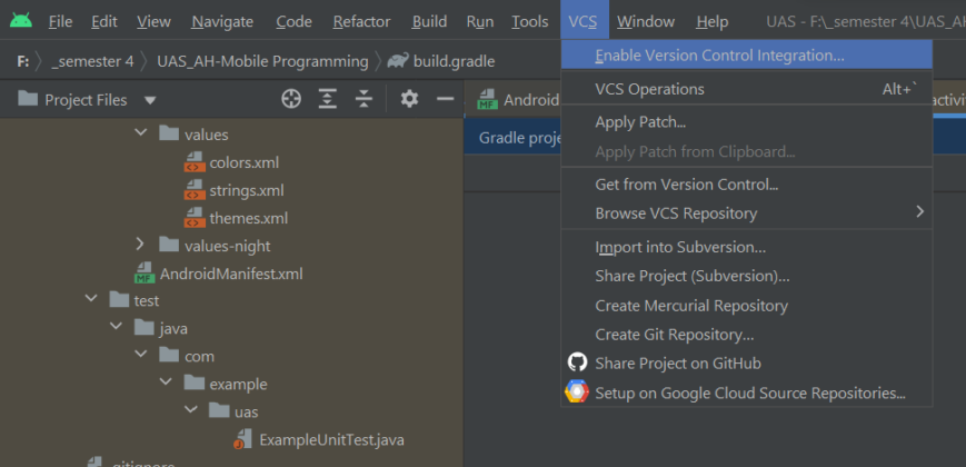 Как открыть проект в android studio из github